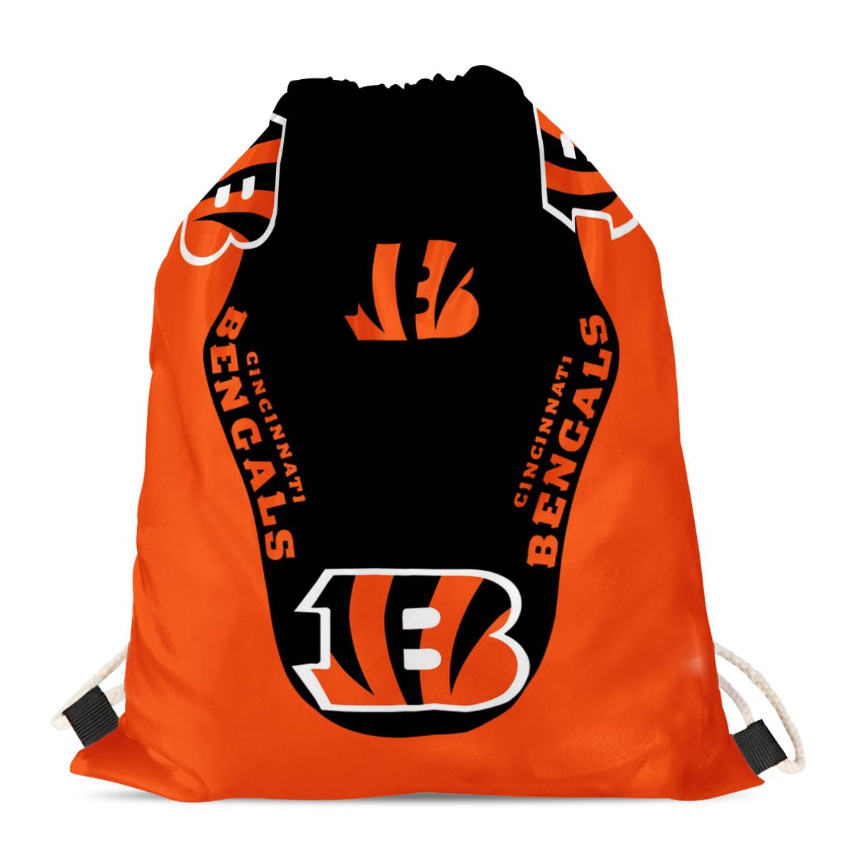 Cincinnati Bengals Drawstring Backpack sack / Gym bag 18" x 14" 001